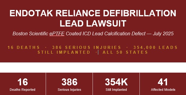 endotak reliance recall lawsuit